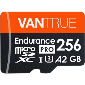 Vantrue 256GB Microsdxc UHS-I U3 4K UHD Video High Speed Transfer Monitoring SD Card with Adapter for Dash Cams, Body Cams, Action Camera, Surveillance & Security Cams VANTRUE