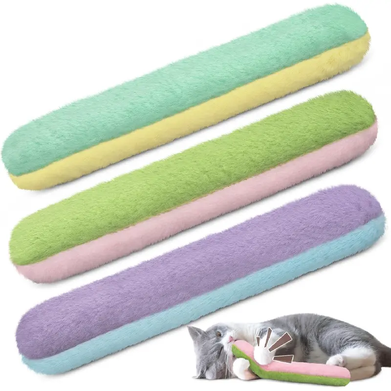 Cat Toys Pillows, Refillable Catnip Toys with Crinkle Sound Inside, Interactive Indoor Cat Nip Kitten Kicker Kitty Toy Promotes Exercise, 3 Pack