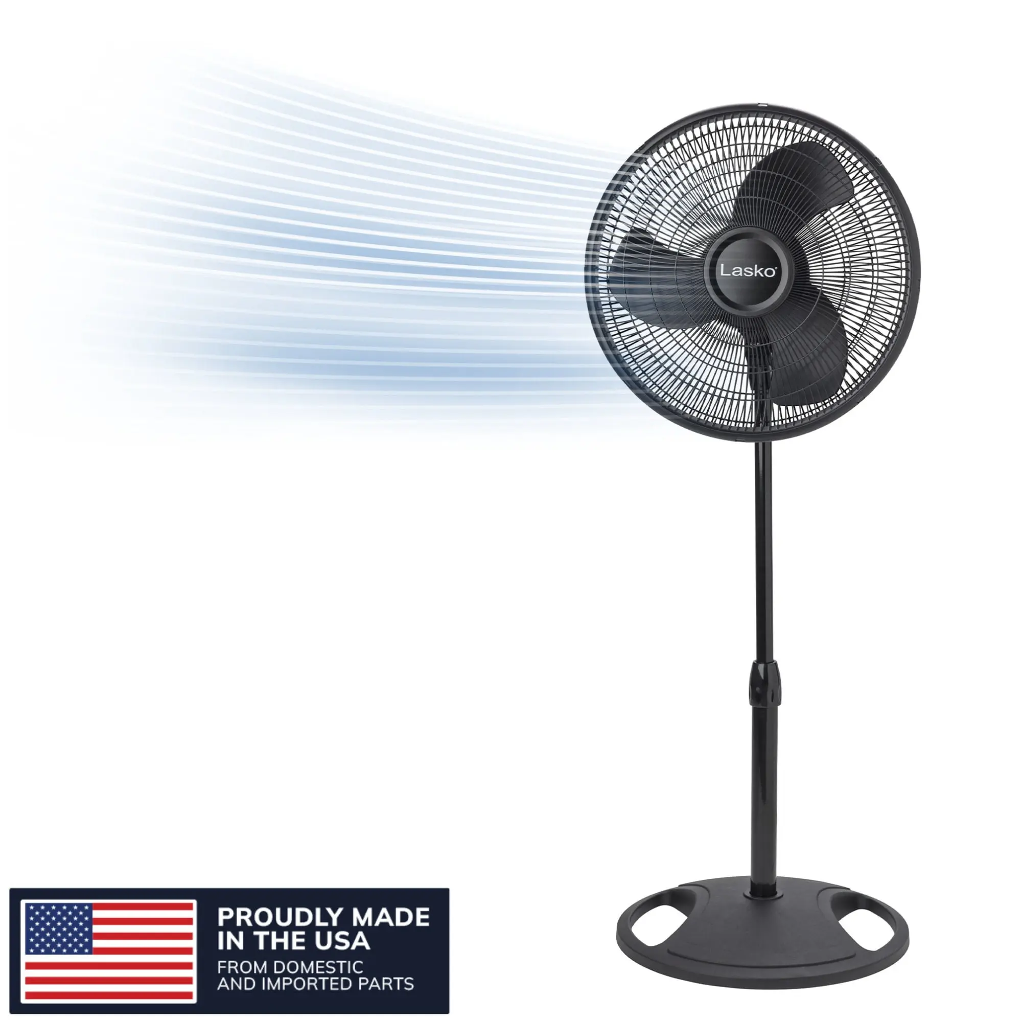 Lasko 16" 3-Speed Oscillating, Adjustable Height, Pedestal Fan S16500