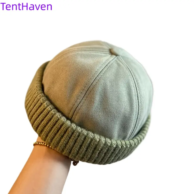 2026 autumn and winter melon skin hat Korean version brimless sailor hat men's casual street yuppie hat landlord hat women's trend