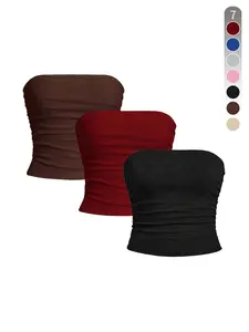 Women's Solid Color Lightweight Breathable Tube Top, Basic Casual Chic Sleeveless Top for Summer, Ladies Clothes for Daily Wear, Everyday