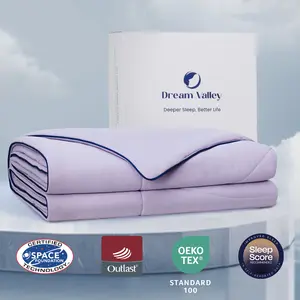 Dream Valley Outlast Space Technology Deep Sleep Cooling Summer Comforter/Blanket - Super Soft, Machine Washable, NASA-Approved Thermo-Technology, Classic Design, Solid Color