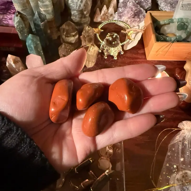 Red Jasper Crystal Natural Healing Stone for Energy Enhancement and Positive Vibes