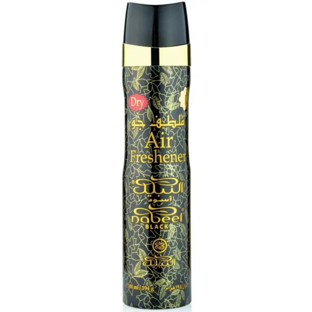 Nabeel | Black | Unisex Fragrance | 300 ML | Air Freshener | Bergamot - Lemon & Basil
