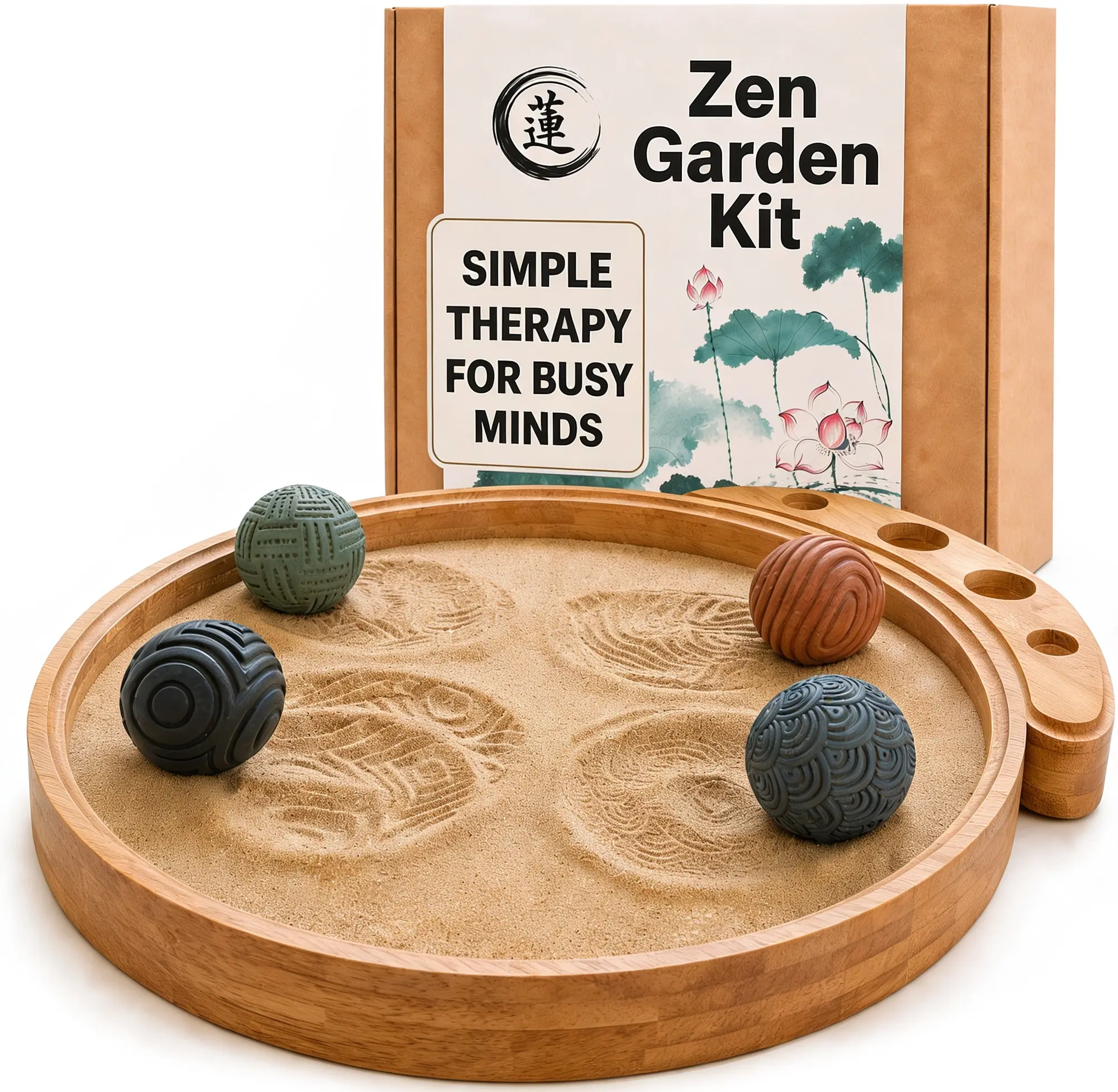 Enso Sensory Zen Garden Kit – Grounding Ritual Tool for Nervous System Healing | Ancient Zen Practice for Mindfulness, Spiritual Wellness & Intentional Living