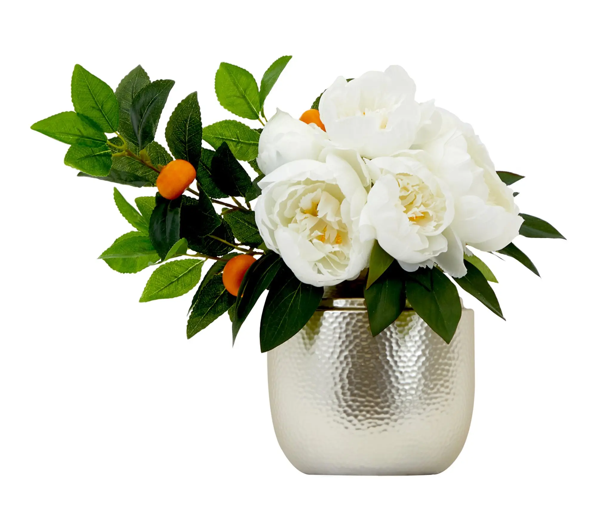 Nearly Natural 16" Peony Dahlia Arrangement with Vase