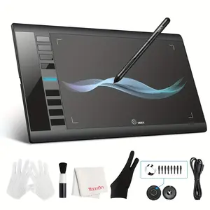UGEE M708 Drawing Tablet, 10 X 6 Inch Digital Graphics Tablet with Battery-Free Stylus, 8 Hot Keys Compatible with Windows MacBook Chromebook, Prefect for Artist, Designer, Beginner Online Teaching