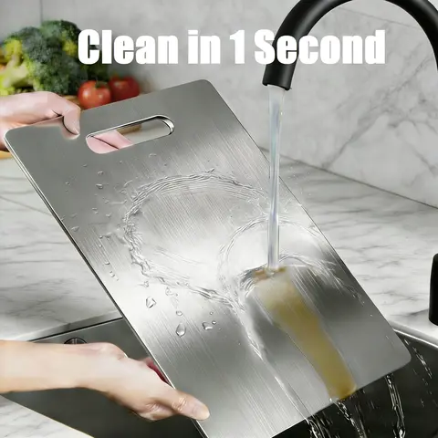 Stainless Steel Kitchenware Chopping Board - Mold-Resistant, Microplastic-Free, Odorless, Stain-Resistant, Dishwasher-Safe, Mother's Day Gift