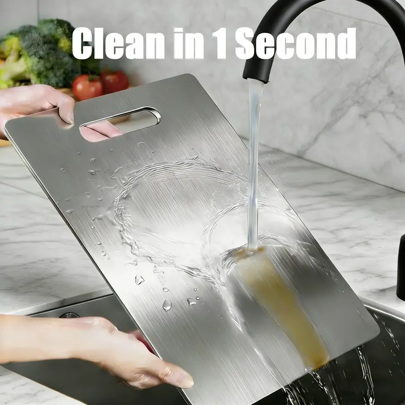Stainless Steel Kitchenware Chopping Board - Mold-Resistant, Microplastic-Free, Odorless, Stain-Resistant, Dishwasher-Safe, Mother's Day Gift