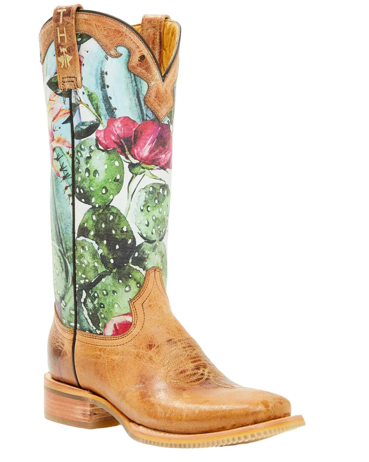 Tin Haul Women's Women'S Cactilicious Looking Sharp Sole Western Boot Broad - 14-021-0007-1337 Br