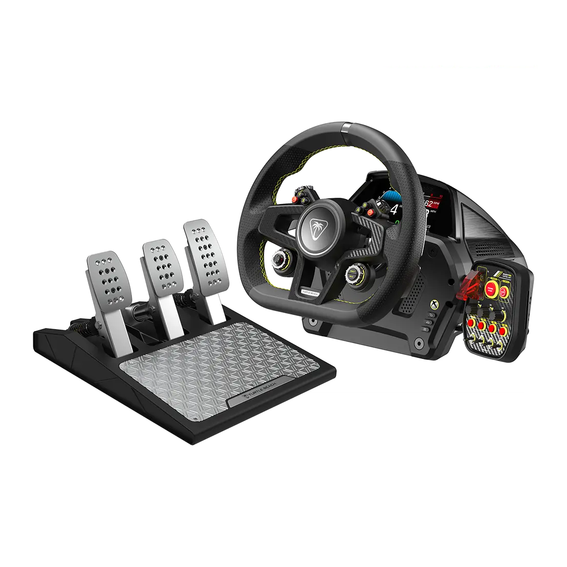 Turtle Beach VelocityOne Race Wheel & Pedal System - 7.2Nm Direct Drive Force Feedback, 3 Pedals & Magnetic Paddle Shifters, Hall Effect Sensors