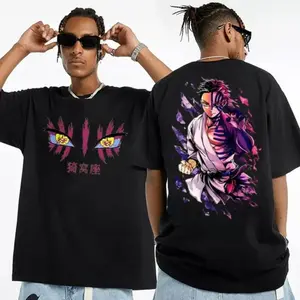 [tiktok shop deals]Demon Slayer Tee, Anime Manga Color Shirt, Kimetsu No Yaiba Fan, Unisex Short Sleeve Tee Cotton Menswear demon slayer merch grandma's favorite shirt good graphic tees meme shirts silky eli white boyfriend fit graphic shirts