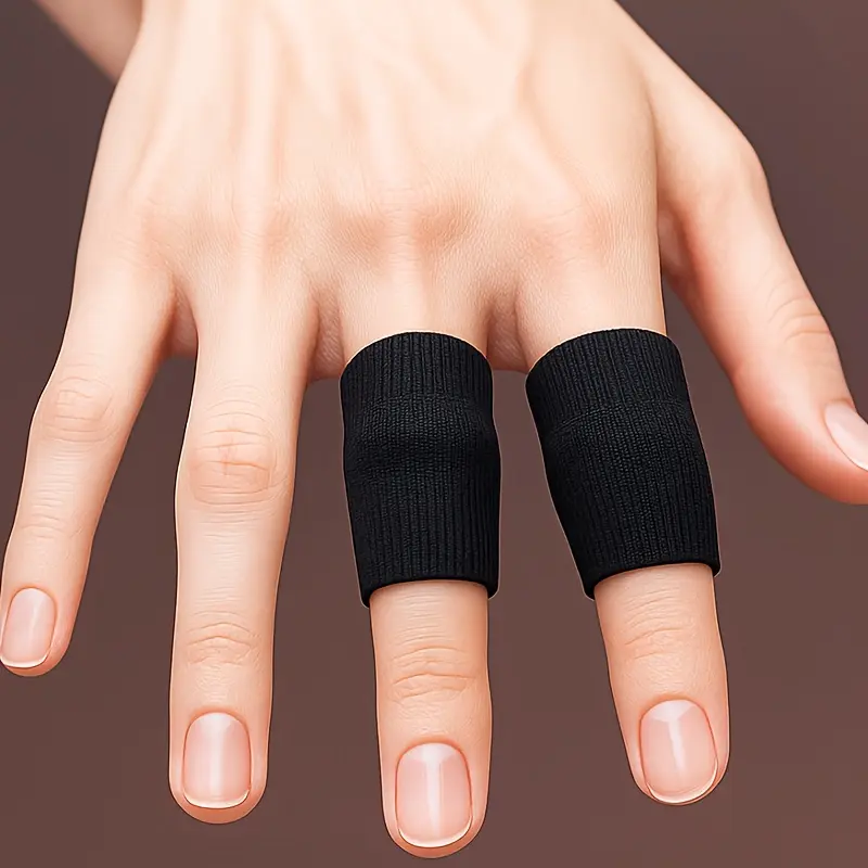 7 Highly Elastic and Breathable Finger Compression Sleeves, Soft and Comfortable, Suitable for Basketball, Volleyball, Table Tennis Fitness, Can Be Used for Work Finger Cots, a Must for Outdoor Sports, Breathable Brace, Thumb Protector