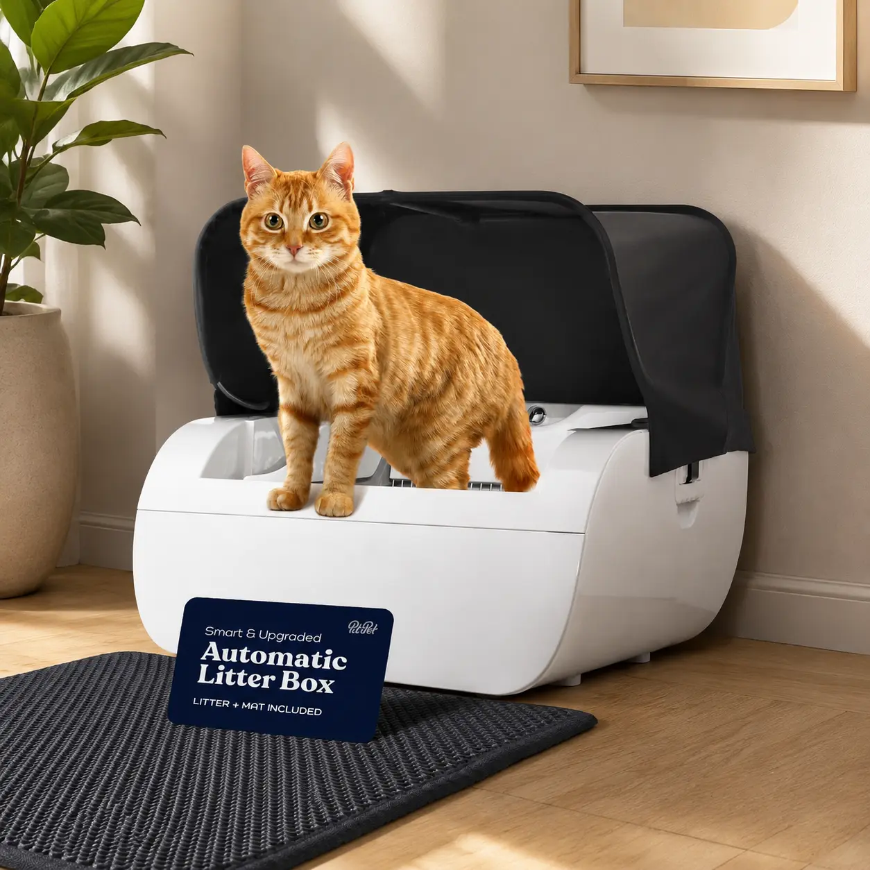 littleox Smart Cat Litter Box Cat Litter Box Wide Opening,29.93"*19.61"*19.61"