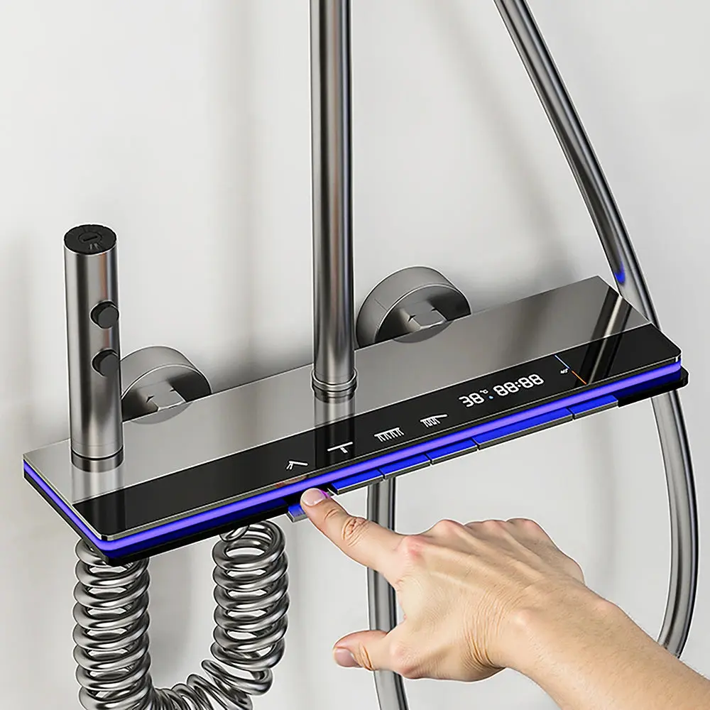 Smart Digital Temperature Display Shower System