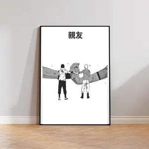 Anime Manga Poster, Naruto & Sasuke Poster, Anime Poster, Naruto Poster, Anime Wall Art, No Frame, Gift Poster