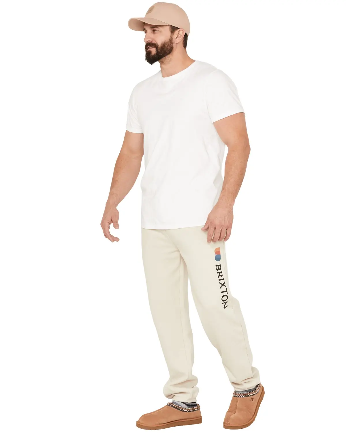 Brixton Men's Men'S Alton Line Fleece Jogger - 04860-Beige