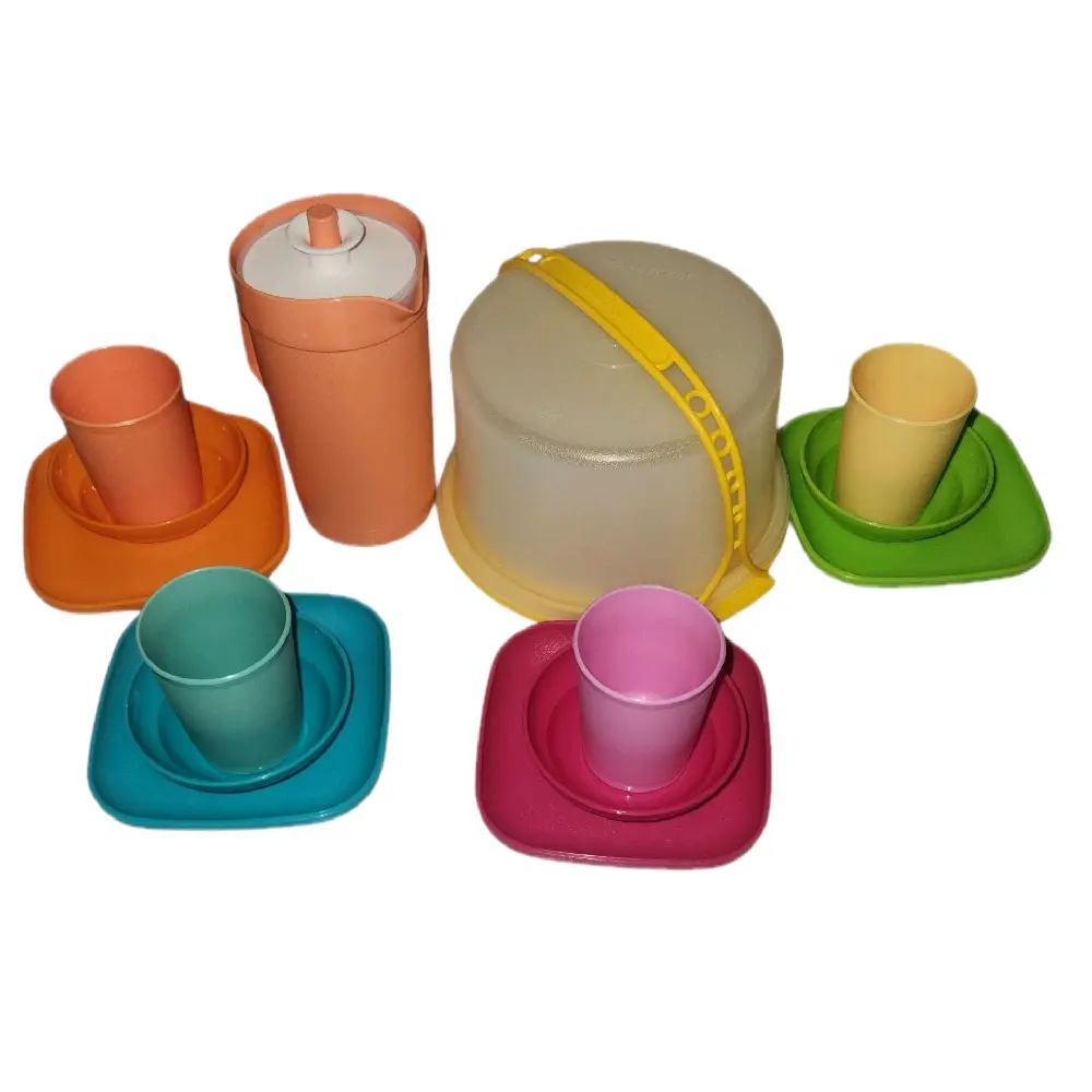 Mini Set w mini cake holder  - Includes Mini Water Bottles and Cups Pastel
