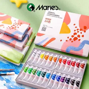 Watercolor Gouache Paint Tubes in 12/18/24/36 Color Options, 12ML Each, Vibrant Multi-Purpose Art Supplies for Studio Work