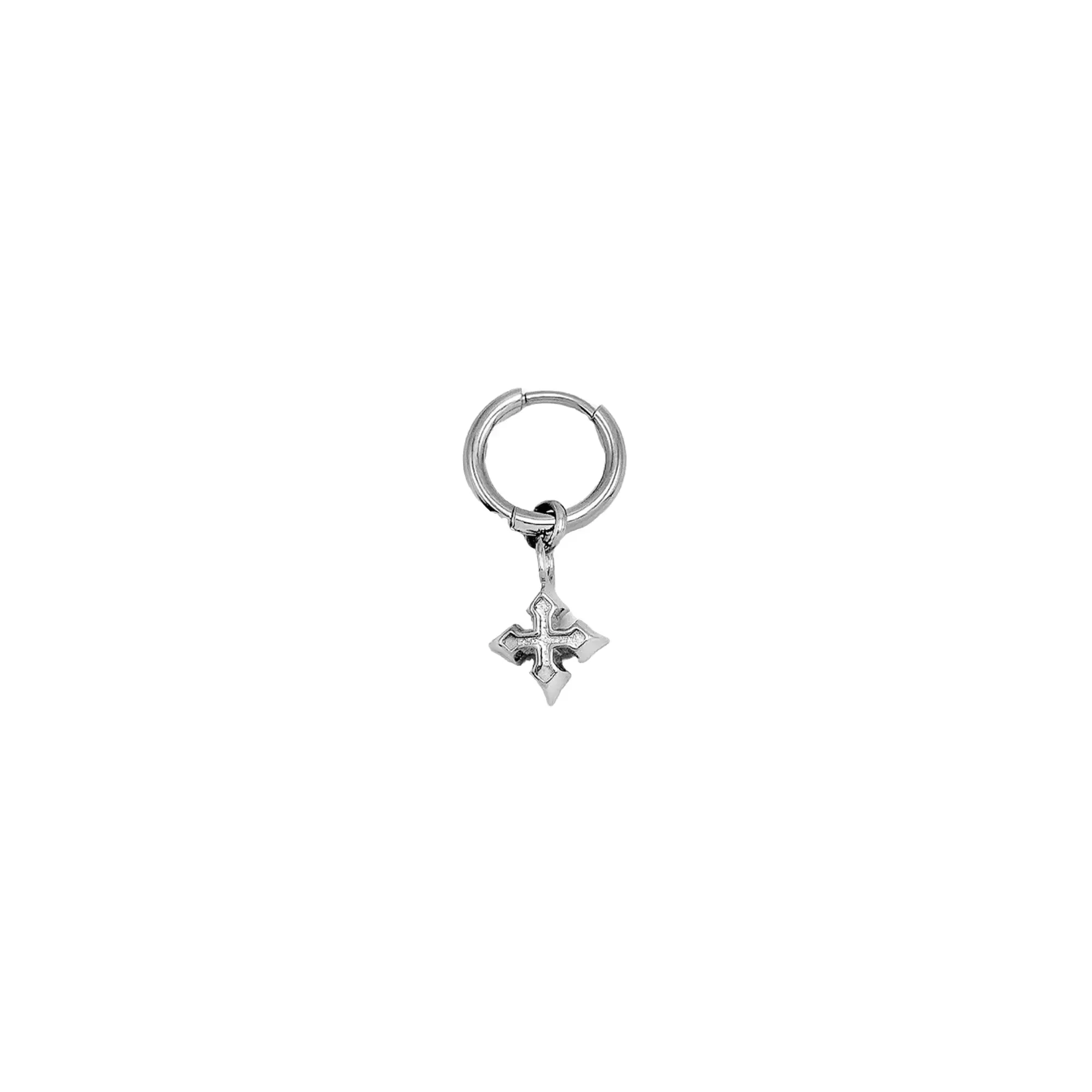 MINI CROSS CHARM EARRING