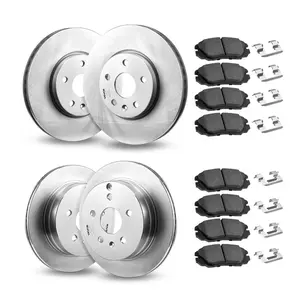 VEVOR Front and Rear Brake Kit Compatible with 2010-2017 Chevrolet Equinox, 2010-2017 GMC Terrain, Hollow Brake Rotors Ceramic Brake Pads Replacement Kit, 12.7 in Front Rotors, 12 in Rear Rotors