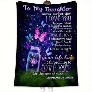 Gift for Daughter, Gift from Mom, Blanket for Daughter, Daughter Blanket, Birthday Anniversary Graduation Gift
