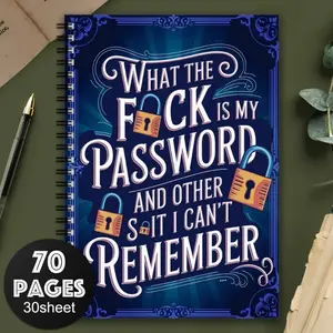 Spiral Password Notebook & Daily Journal Workbook: 70-Page Secure Log for Internet/Computer Credentials – Store Websites, Usernames & Passwords (Home/Office Password Saver) College Essentials