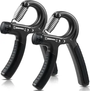 2 Pack Grip Strength Trainer, Hand Grip Strengthener, Adjustable Resistance 22-132Lbs (10-60kg), Forearm Strengthener, Perfect for Musicians Athletes