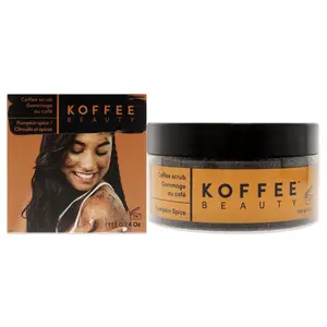 Koffee Beauty Pumpkin Spice Coffee Scrub - Exfoliating Body And Face Scrub - Polish, Smooth Skin With Ease - Invigorate Senses With Festive Fragrance Formula - For Naturally Radiant Skin - 4 Oz