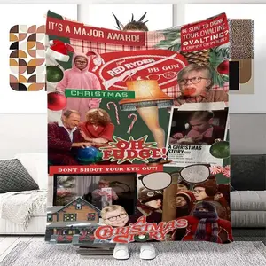 Christmas Vintage Style Blanket, Festive Home Decor, Soft & Cozy Throw For Holiday Season, Perfect Gift Idea For Friends Family