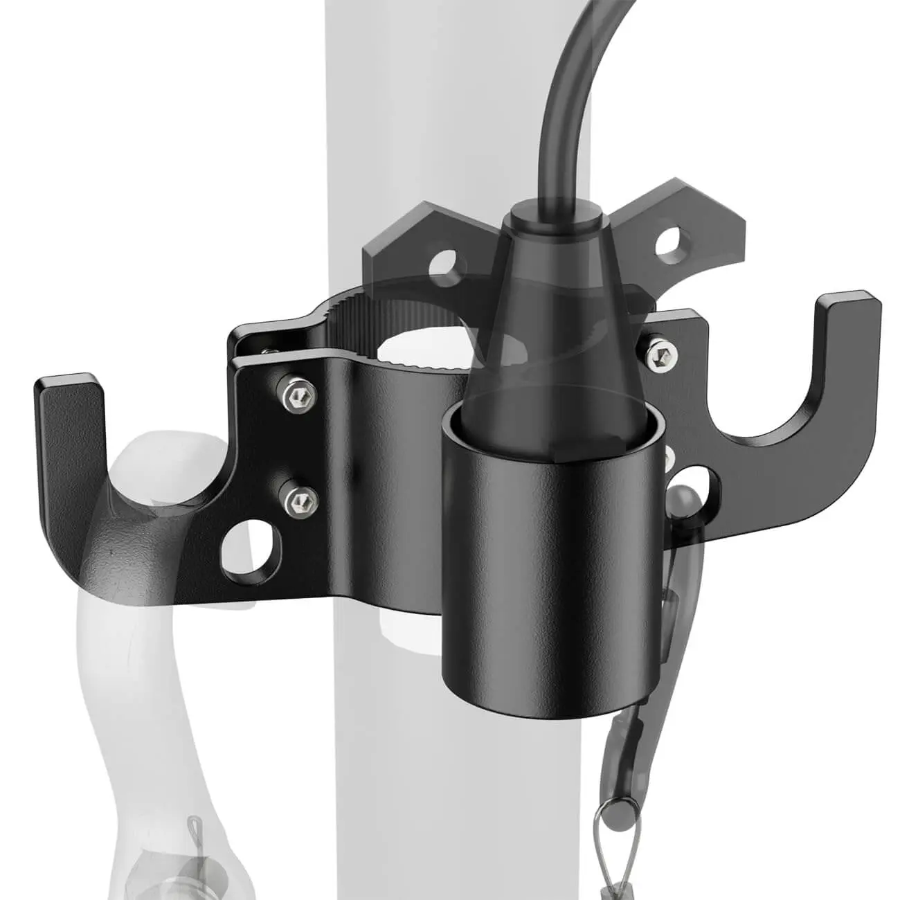 Safoner Aluminum RV Towing Chain Organizer & 7-Way Plug Holder  Tow Hitch Mount Installation  | RV Camper Accessories