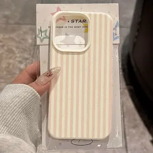 Striped Pattern Full Coverage Tpu Cellphone Smartphone Case for iPhone 17 16 15 14 13 12 11 Pro Max Air X XS XR Xsmax Plus, Stylish Protective Cover, Durable