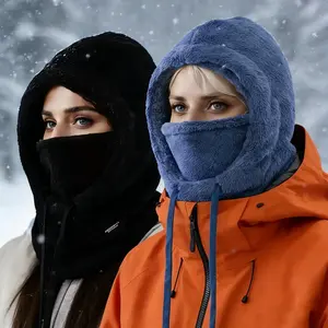 3-in-1 Winter Thick Face Mask Set Convertible Balaklava Hat Neck Warmer and Hat Breathable Windproof Full Face Coverage for Skiing Snowboarding Outdoor Cycling Soft Warm Multifunctional Accessories Hand Washable