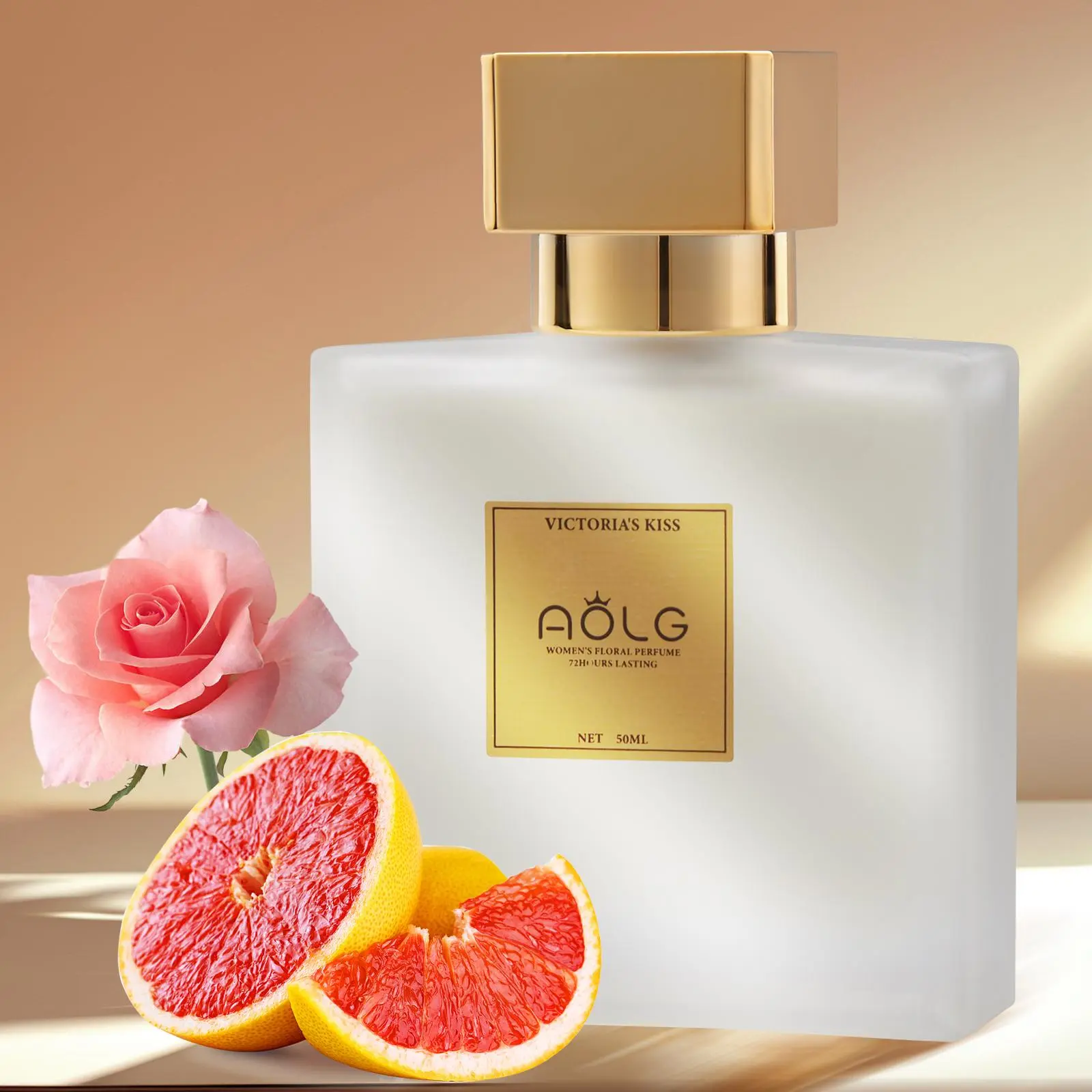 AOLG Victoria's Kiss Eau de Parfum, 72-Hour Long Lasting Perfumes for Women with Rose, Sandalwood & Citrus Notes, 1.7 oz / 50ml
