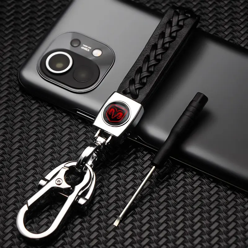 Dodge Braided Keychain Set, Lightweight Keychain, Durable & Stylish Car Accessory, Secure Attachment, Hook Mechanism, Perfect Fit for RAM Models, Enhance Your Vehicle's Look