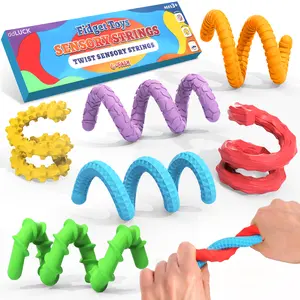 Challenge Your Creativity Fidget Toys Silicone Sensory Sticks 6 Pack Textured Calming Toys for Kids with Autism Anxiety Relief Travel Friendly for Ages 3+