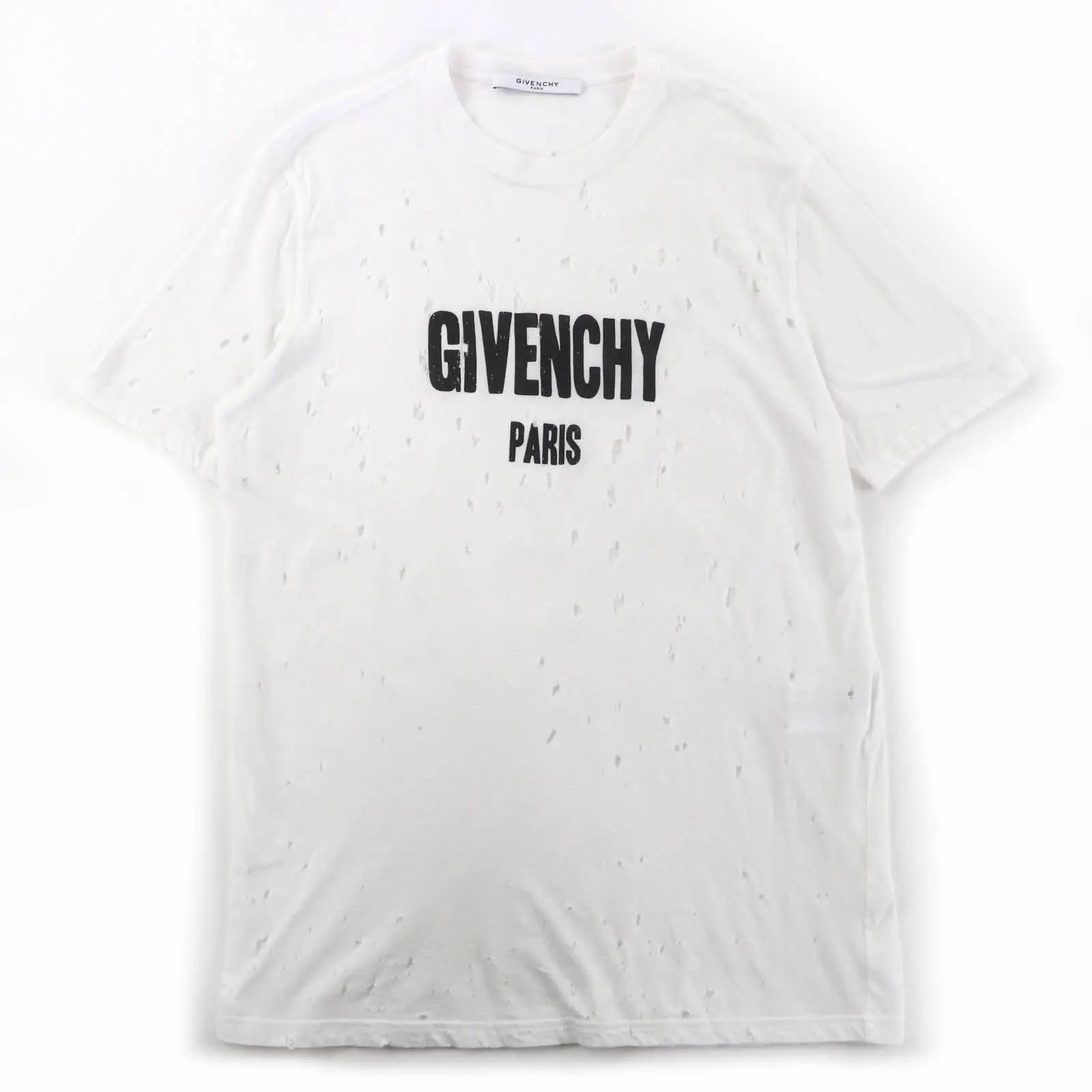 Pre-owned GIVENCHY Cotton Small Leather Goods Destroy Processing T shirt