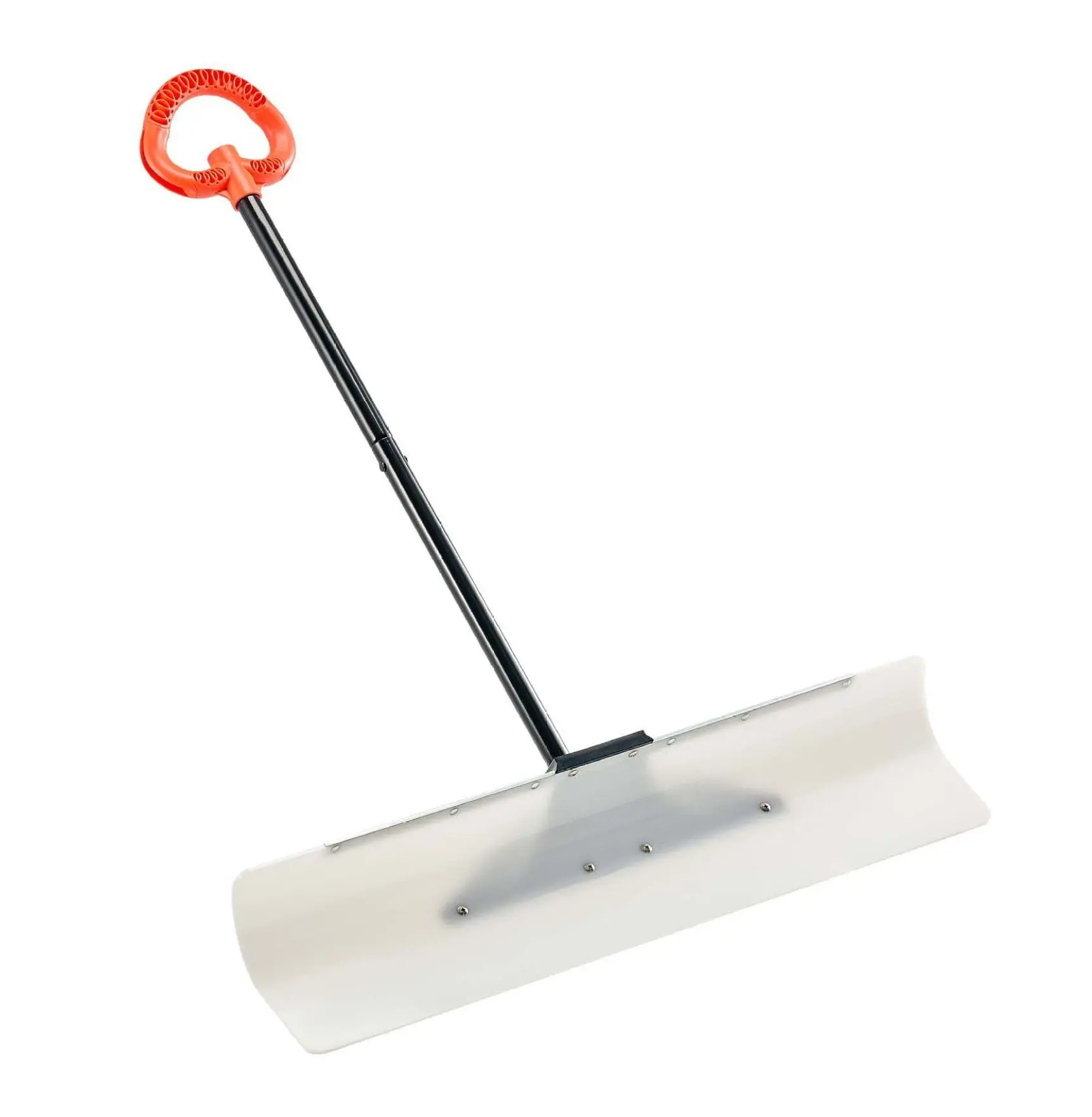 Snow Pusher Shovel 36 Inch, Snowplow Shovel with Ergonomic Grip, HDPE Blade Winter Shovel for Driveway, Garden, Metal Edge, Portable Snow Removal Tool Regular