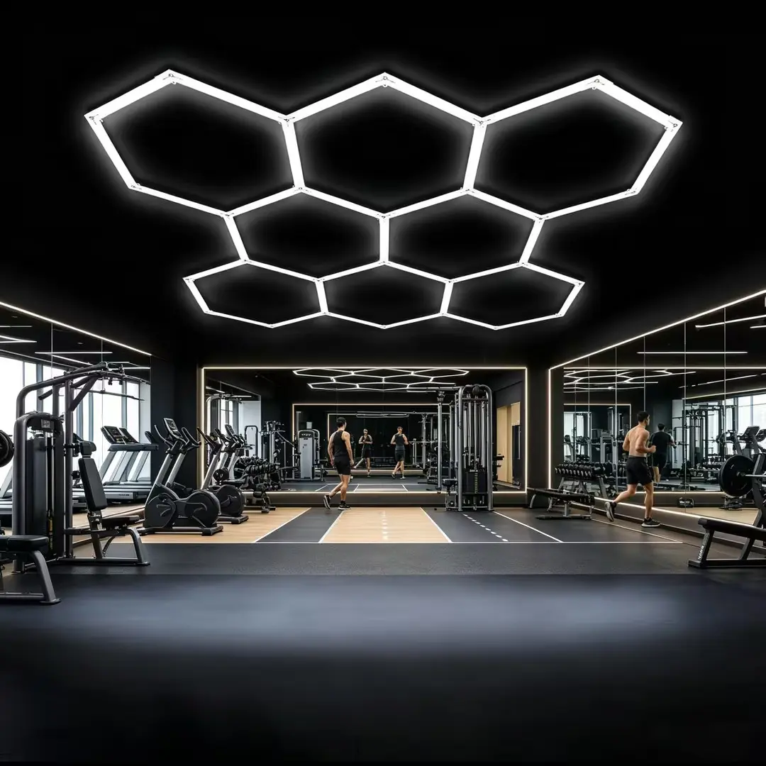 Hexagon Garage Lights 245W 29400LM 8 Grids LED Garage Lights Easy Install 5000K Daylight Super Bright Honeycomb Light Lighting Lighting Fixture
