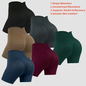 Workout Shorts for Women Seamless Scrunch Short Gym Yoga Running Sport Active Exercise Fitness Shorts Womens Workout Seamless Scrunch Butt Lifting Shorts High Waisted Tummy Control Gym Yoga Shorts Womenswear Bottoms Bridal Basic Minimalist