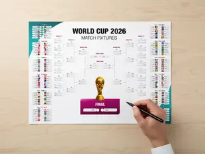 [Sale off up to 65%][Free Ship][No Frame] 2026 World Cup Match Wall Art Poster, USA Canada Mexico Schedule Poster