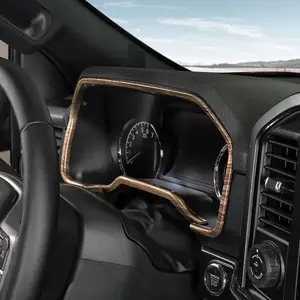 Dashboard Track Pack Bezel Cover Frame Decor Trim, Car Interior Covers, Truck Interior Accessories for 2021+ Ford F150 Automotive Stickers Automobile Decals