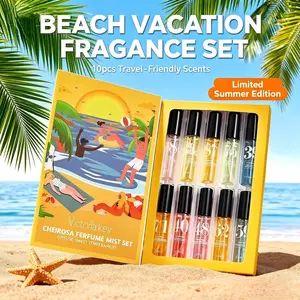 Elegant Brazilian Digital Women's Perfume Set, 10 Bottles X 5ML Warm Christmas Food Scent, Perfect for Dates, Parties, Weddings, Daily Use, Fragrance Mist Set, Fragrance Gift Set, Fragrance Ensemble