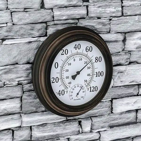 Nature Spring Indoor/Outdoor Wall Thermometer and Humidity Gauge Nature Spring Indoor/Outdoor Wall Thermometer and Humidity Gauge