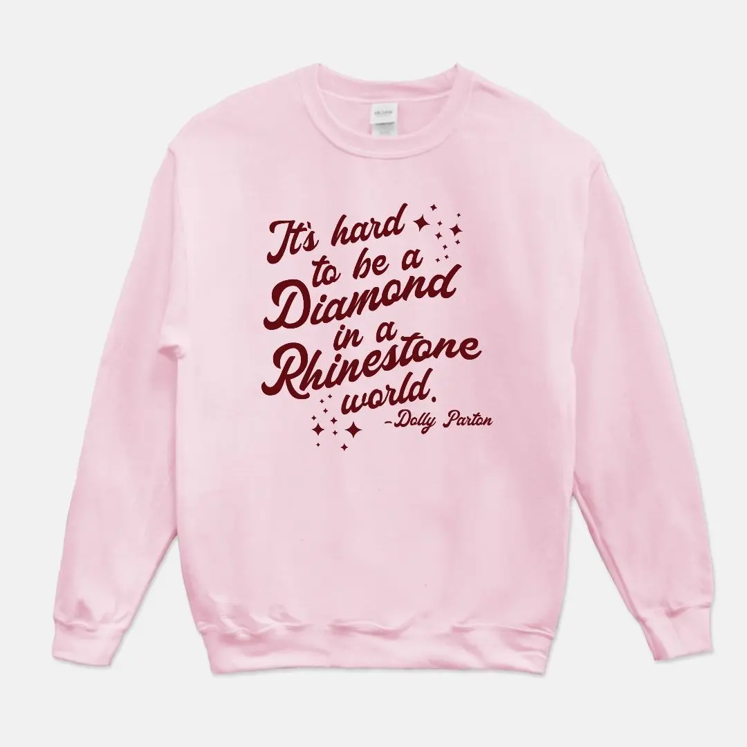 [ Sale off to 50% ] Dolly Parton Diamond in a Rhinestone World Unisex Crew Neck sweatshirt