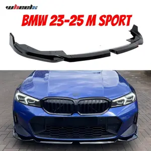 2023-2026 BMW M340i 330i M Sport G20 LCI Front Bumper Lip - MP Style Air Dam Lower Chin Spoiler Protection Body Kit Gloss Black/Carbon Fiber Look fathersdaygift