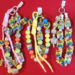 Pride Month key/bag charms- different hand crafted designs. They are numbered 1-21. ONLY ONE of EACH!!! Pick your fav ️️️️️:)