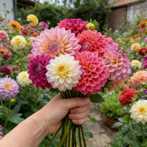 Mixed Zinnia Dahlia Seeds Pack Flower Seeds | Vibrant Zinnia Elegans for Pollinator Gardens, Borders & Containers | Easy-to-Grow Outdoor Blooms