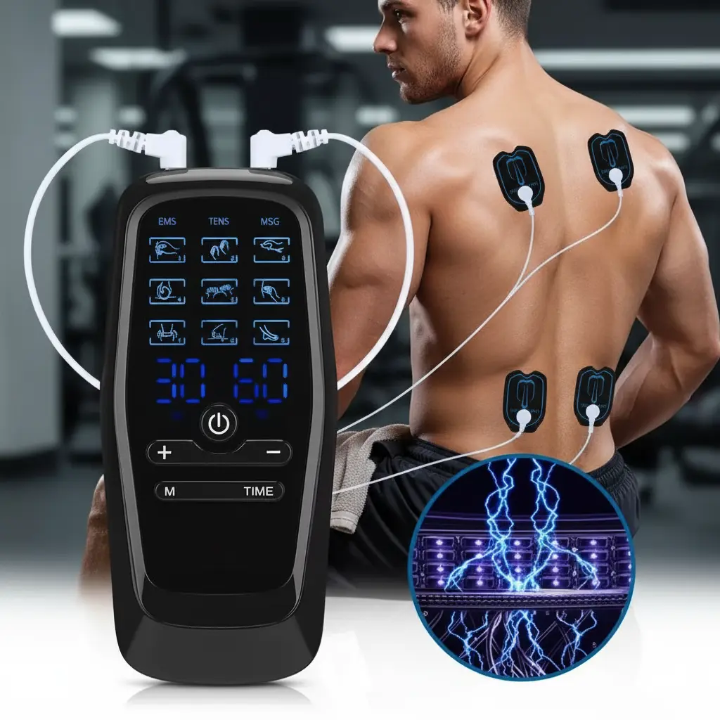 Vibratory Neck Massager - Rechargeable Dual-Channel Cordless Device with 9 Modes, 30 Levels, Upgraded Large LCD Screen for Back Shoulder Pain Relief, Ideal for Office, Car Use (Massage Machines, Acupressure, Computerized Massage Devices) summergarden, Vib