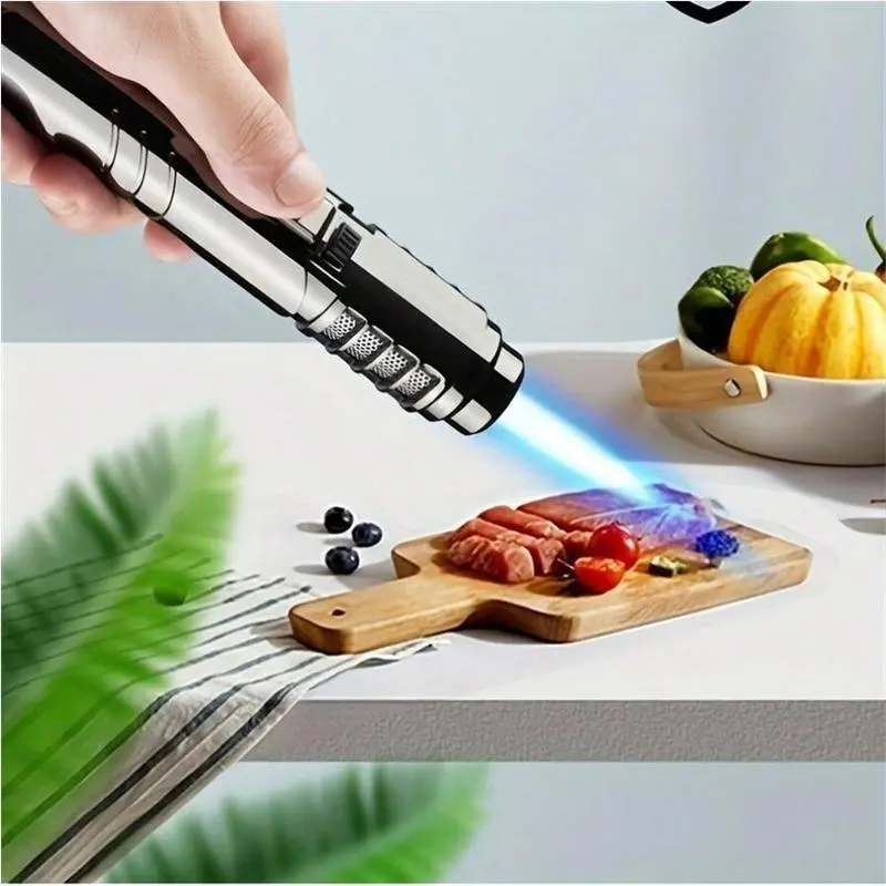 [Butane No Included]1800 C High Temperature,Windproof Butane Torch Lighter with Intense Blue Flame-Professional Welding & Soldering Kit for Outdoor BBQ, Camping, Metalworking | Durable Metal Construction | Father's Day Gifts for Men, Dad, DIY Enthusiasts